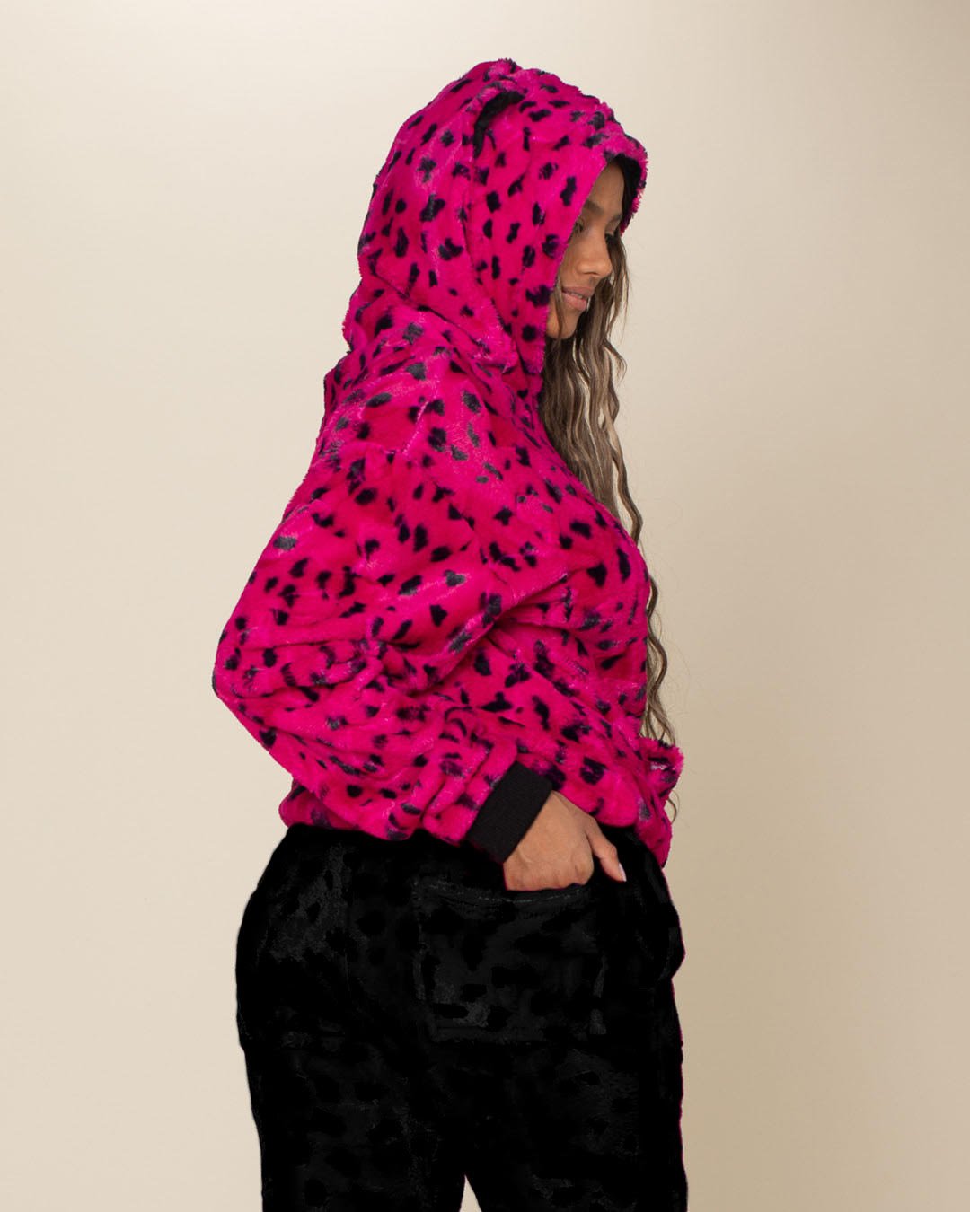 Cheetah print hoodie women's sale