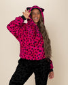 Classic Women's Fur Hoodie | Pink Cheetah