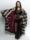 Female Model Wrapped in Chinchilla Italy Faux Fur Throw