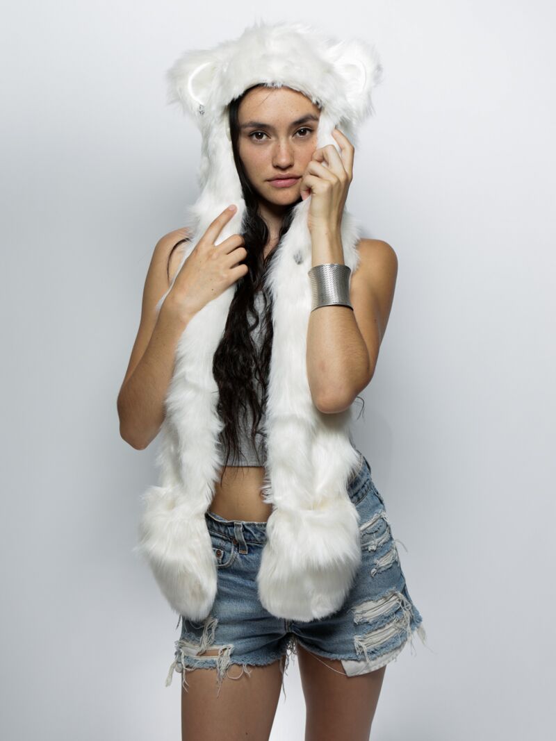 White OG Polar Bear SpiritHood on Female