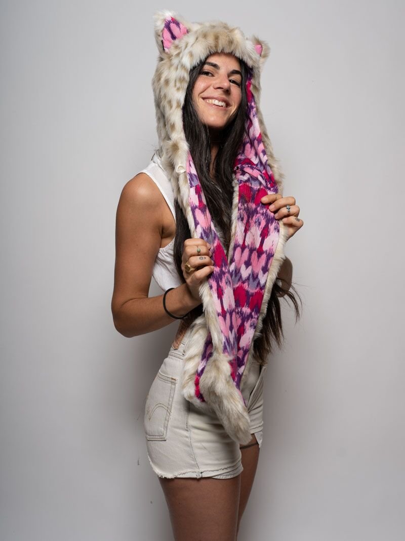 Exterior and Interior View of Limited Edition Snow Leopard SpiritHood