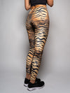 View of Women's Velvet Tiger Leggings From the Back