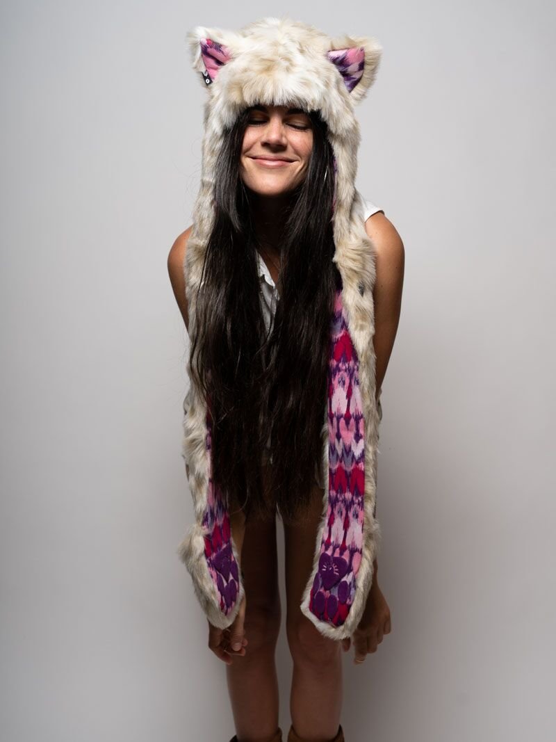 Limited Edition Snow Leopard SpiritHood on Female Model