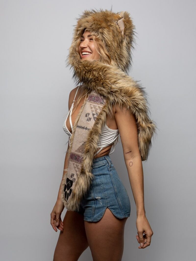 Limited Edition Golden Jackal Hooded Faux Fur