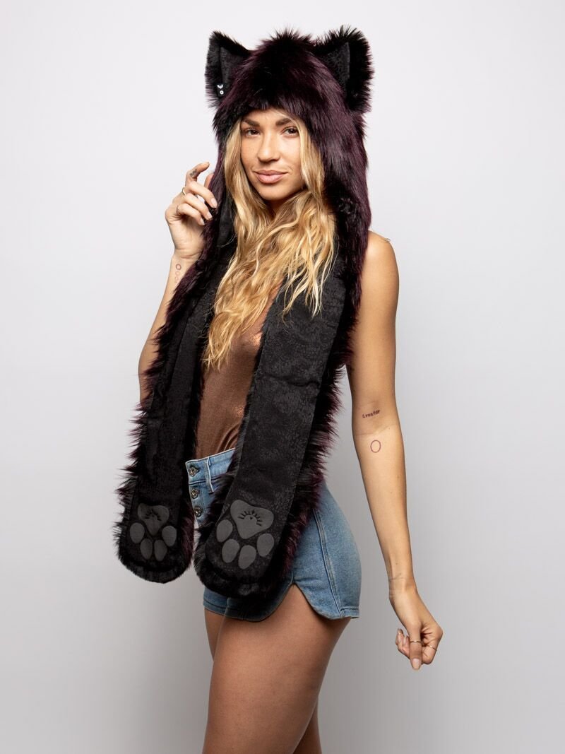 Purple CE Sangria Wolf SpiritHood on Female