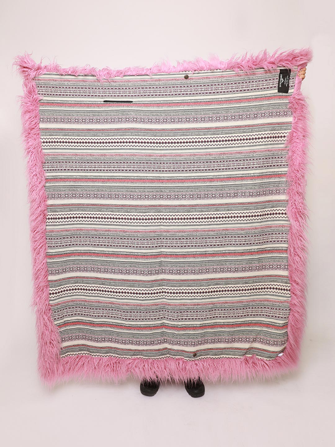 Ballerina Alpaca Faux Fur Throw, back