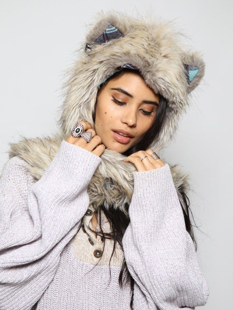 Female Wearing Tibetan Fox Collectors Edition SpiritHood