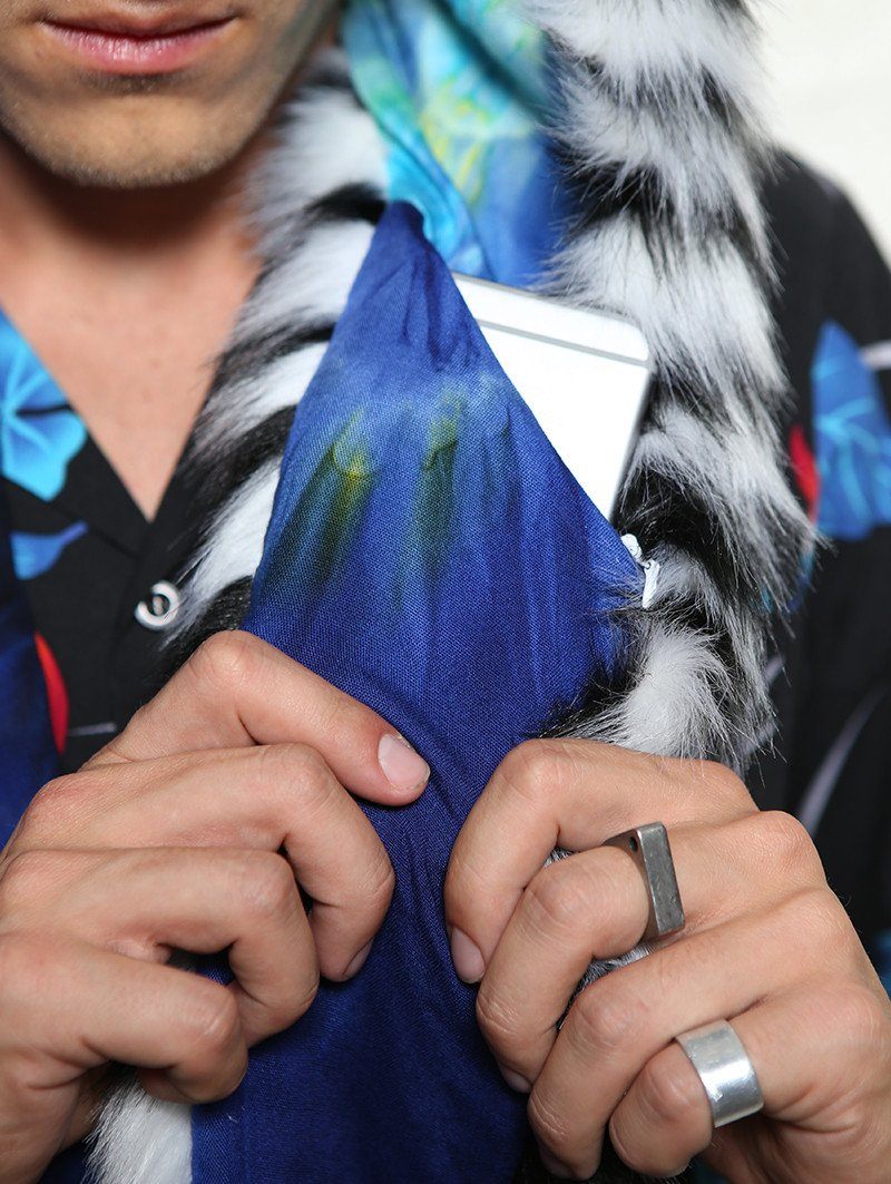 Interior Pocket on Oceana White Tiger Collector SpiritHood