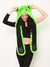 View of Signature Logo Paws on Neon Green Leopard Collector Edition Luxe Faux Fur Hood 