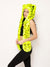 Hooded Faux Fur in Neon Yellow Leopard Design on Female