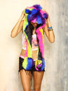 Woman Wearing Magic Bear Faux Fur SpiritHood 