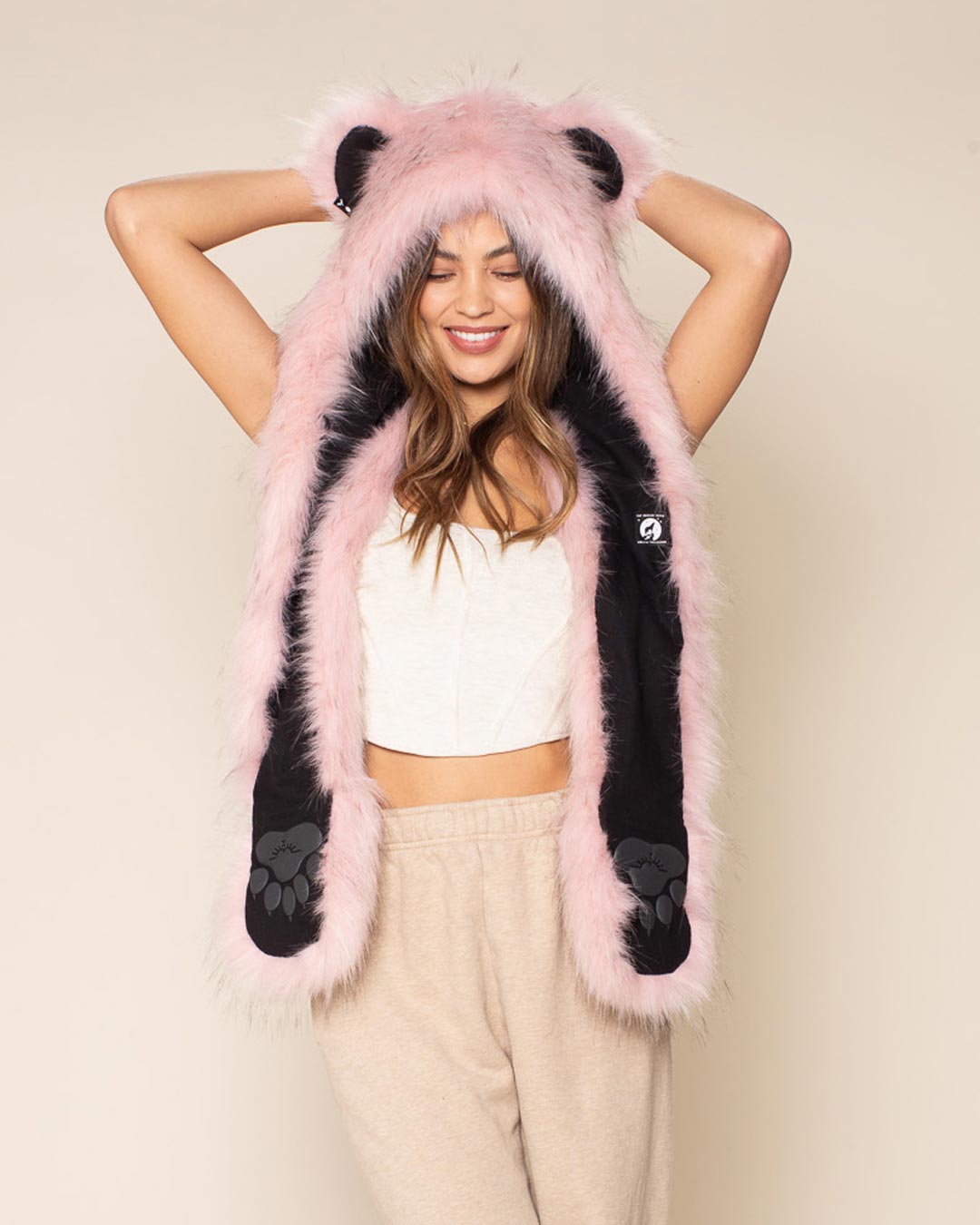 Blush Bear Collector Edition Faux Fur Hood