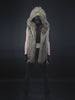 Video of Model in Mask Demonstrating Features of the Hooded Faux Fur Vest Featuring the Nighthawk Design