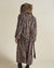 Man wearing Savannah Cat Classic Faux Fur Style Robe, back view