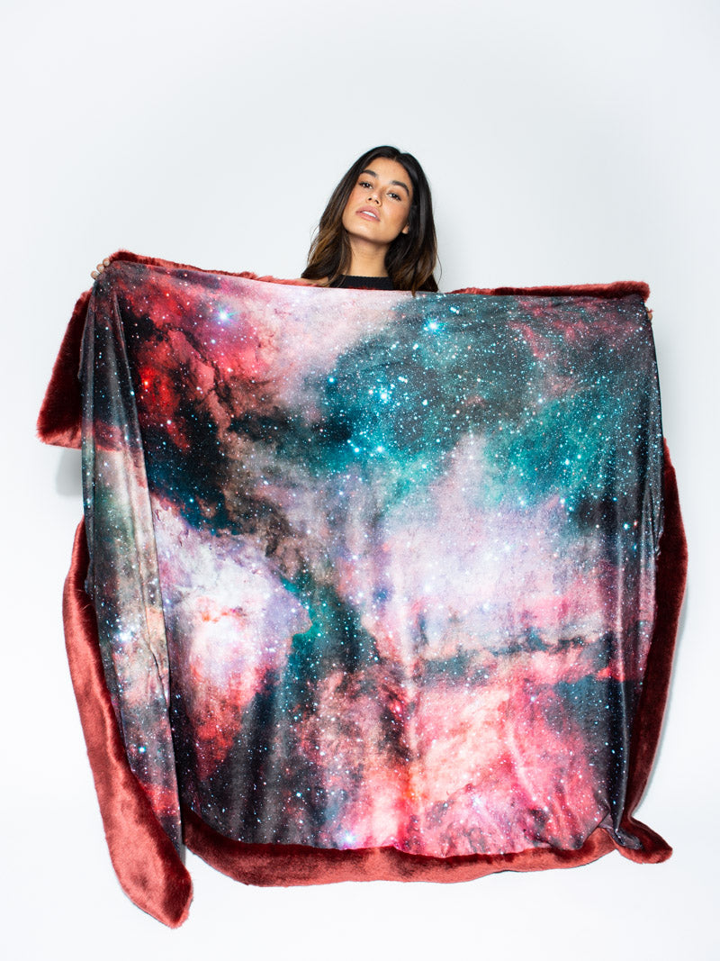 Collector Edition Dragon Wolf Galaxy Faux Fur Throw