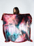 Female Holding Dragon Wolf Galaxy Faux Fur Throw