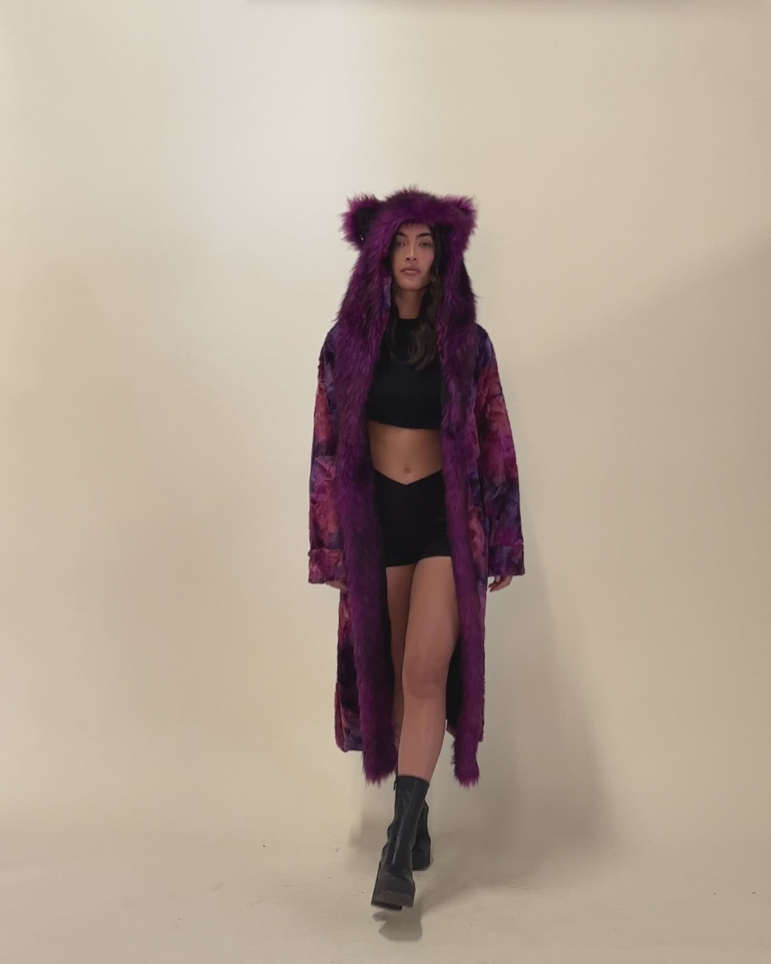 Purple Panther Classic Faux Fur Style Robe | Women's