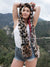 Collector Edition Leopard Faux Fur SpiritHood on Female Model