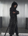 Classic Men's Long Sequin Coat | Black Panther