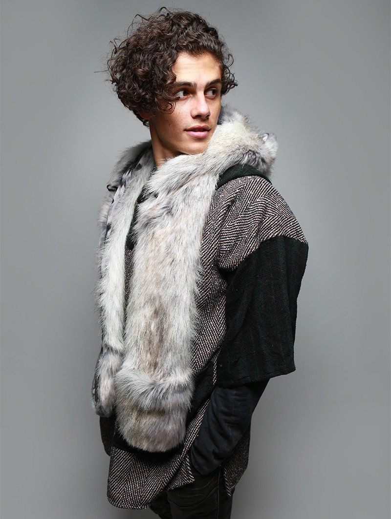 Man wearing Arctic Fox Collector SpiritHood, side view 1