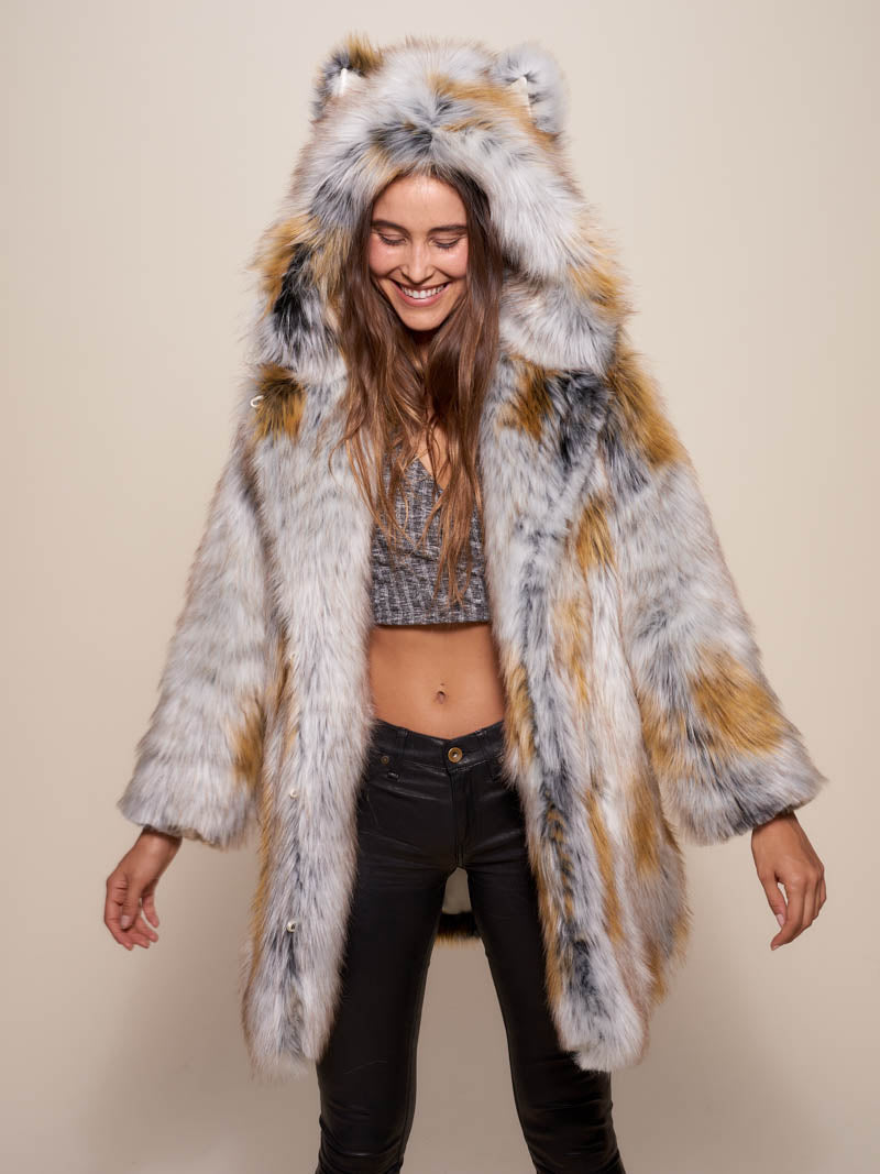 Arctic Fox Faux Fur Men's Coat | SpiritHoods S / ivory/gold/red/white/black