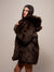 Limited Edition Brown Bear Faux Fur Coat with Hood on Female