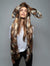 Woman wearing Faux Fur Brown Rabbit Collector SpiritHood
