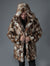 Man wearing Brown Rabbit Faux Fur Coat, front view 1