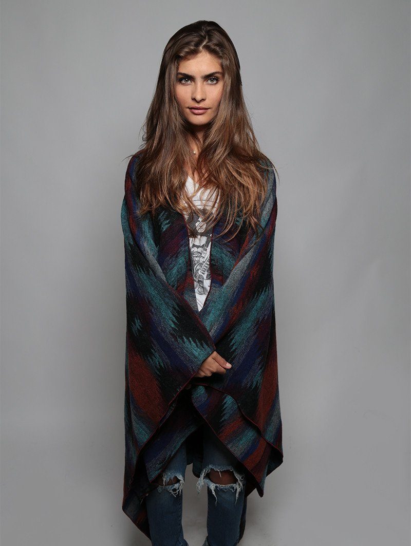 Woman Wrapped in Full Moon Cape SpiritHood 