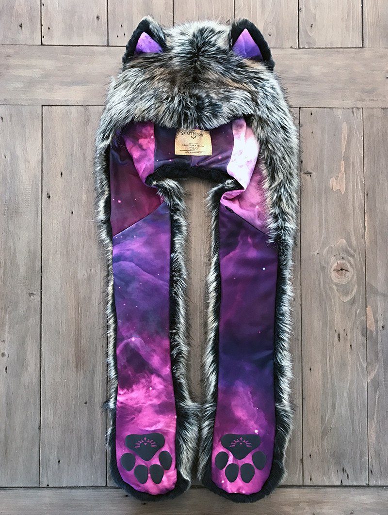 Faux Fur Direwolf Galaxy Collector SpiritHood