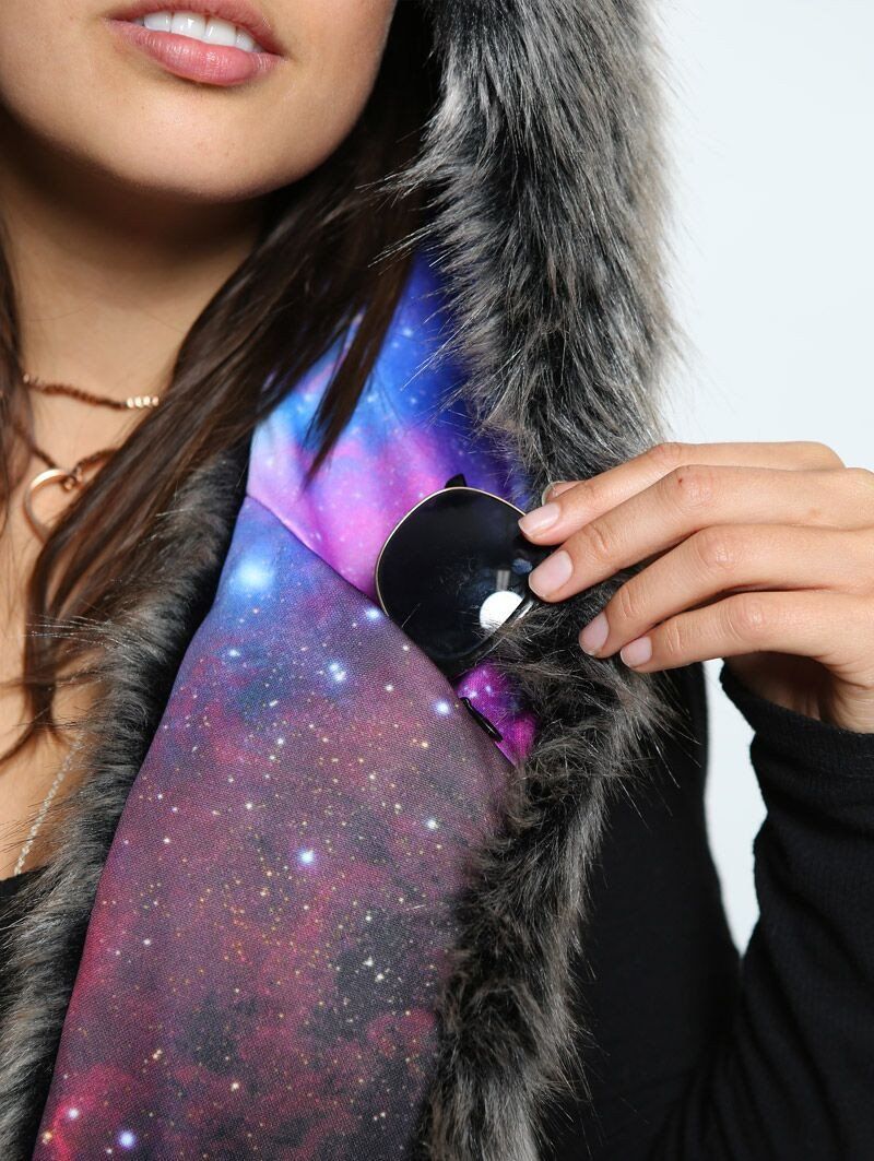 Black Milk Galaxy Wolf Collectors Edition Faux Fur with Hood