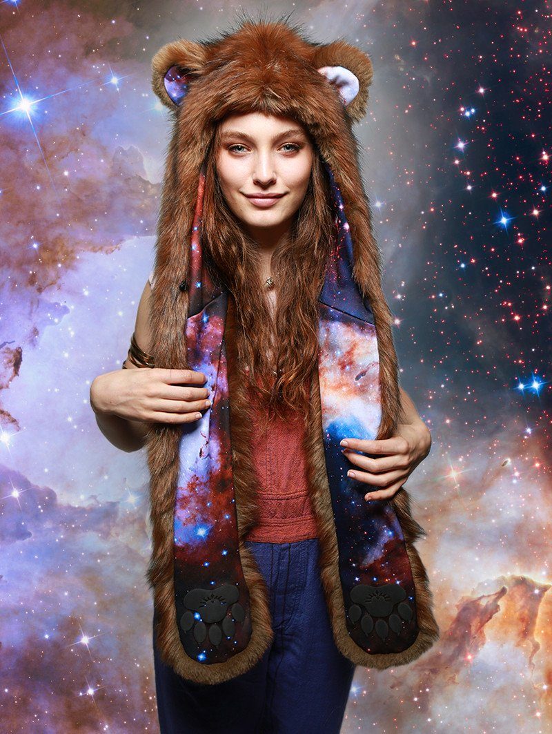 Brown Golden Galaxy Bear Collector SpiritHood on Female