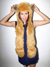 Hooded Faux Fur with Golden Retriever Design