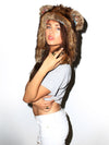 Brown Grizzly 1/2 *Unisex* SpiritHood on Female