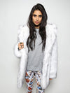 Husky Faux Fur Coat with Hood