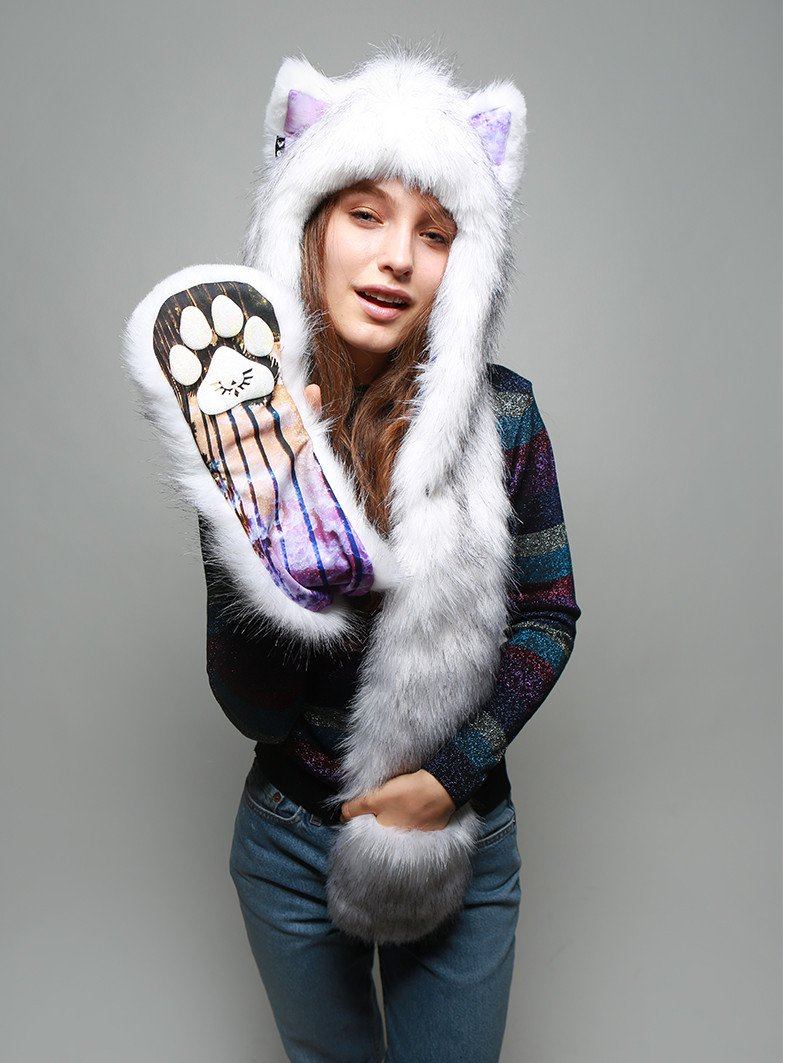 Hooded Faux Fur with Husky Dreamin' Design