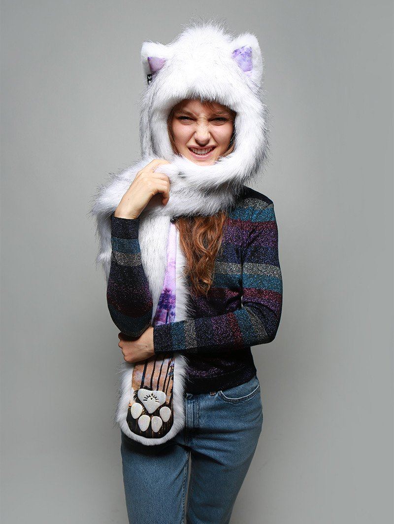 Female Wearing Husky Dreamin' Faux Fur SpiritHood