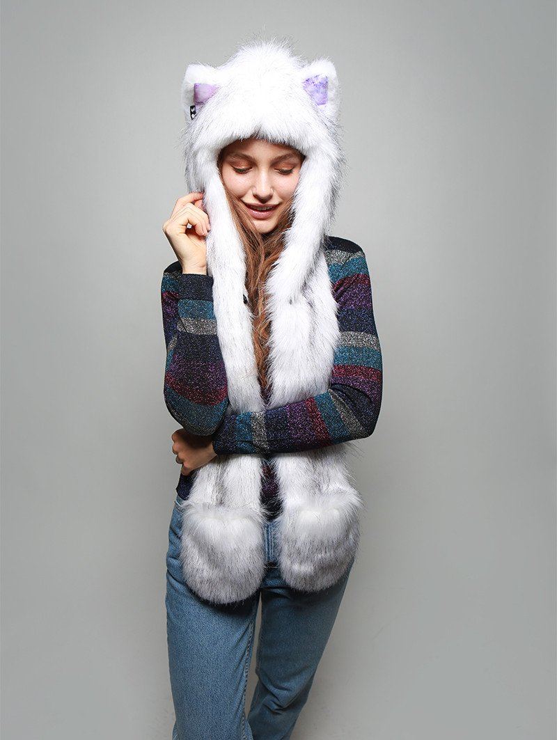 Husky Dreamin' Faux Fur SpiritHood on Female Model