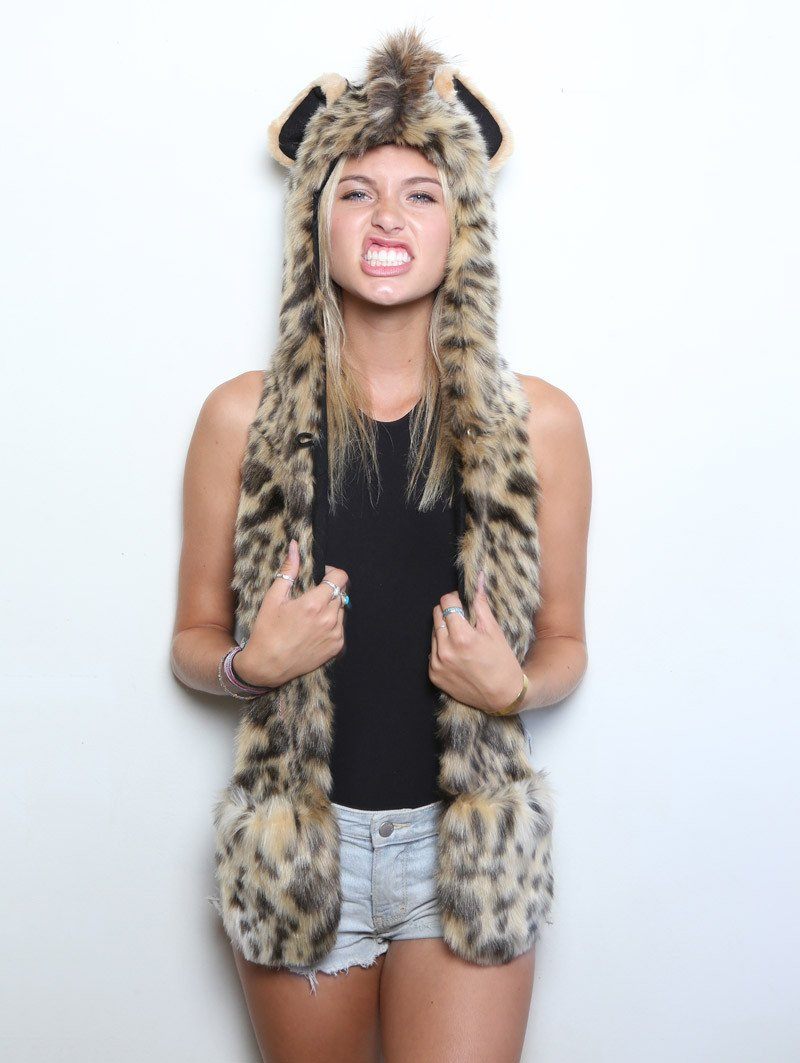 Female Wearing Hyena SpiritHood 