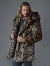 Man wearing Classic Leopard Faux Fur Coat, side view 1