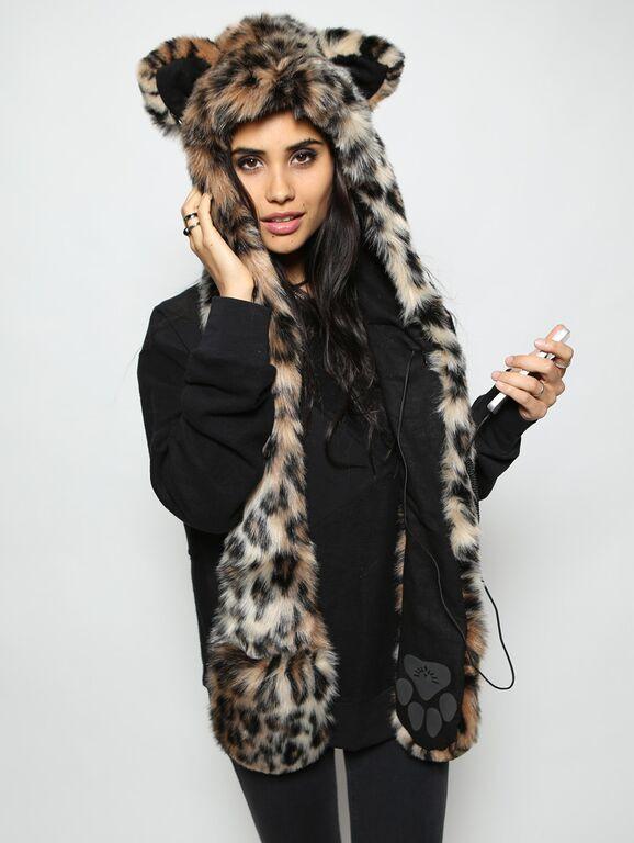 Orange and Tan Leopard HB3 SpiritHood on Female