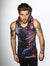 Man wearing Unisex Feather Tank, front view 3