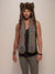 Man wearing faux fur Limited Edition Forest Fox Unisex SpiritHood, front view 1