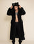 Black Glitter Panther Classic Collector Edition Faux Fur Robe | Men's