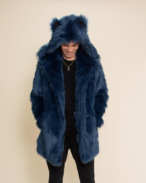 SpiritHoods Men's Wolf Classic Faux Fur Coat