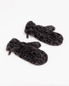 Slate Leopard ULTRA SOFT Plush Mittens