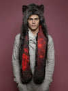 Man wearing faux fur Night Fox Galaxy CE SpiritHood