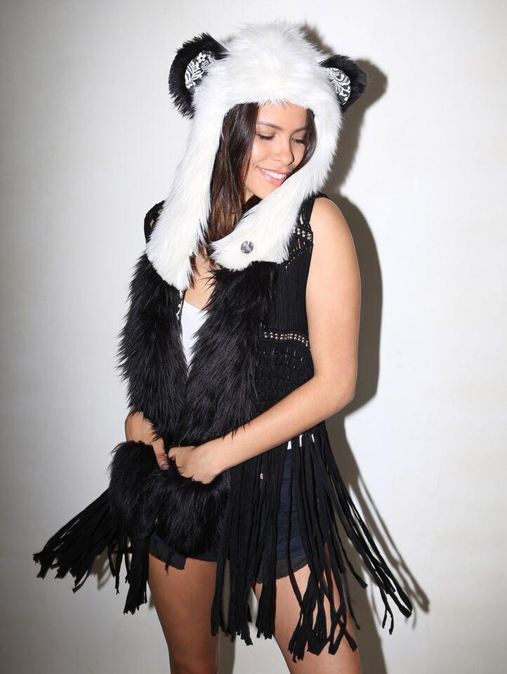 Black and White Panda SpiritHood on Female