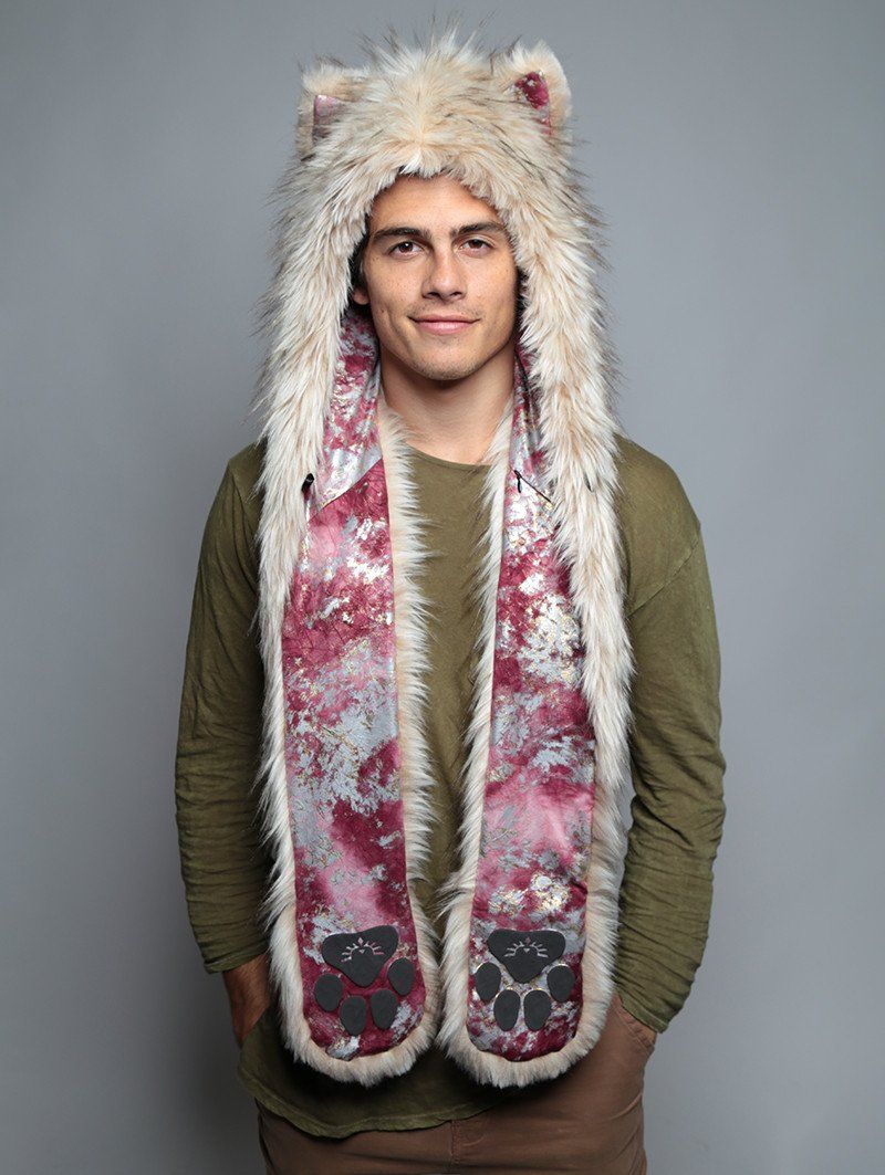 Man Wearing Platinum Fox *Unisex* Collectors SpiritHood