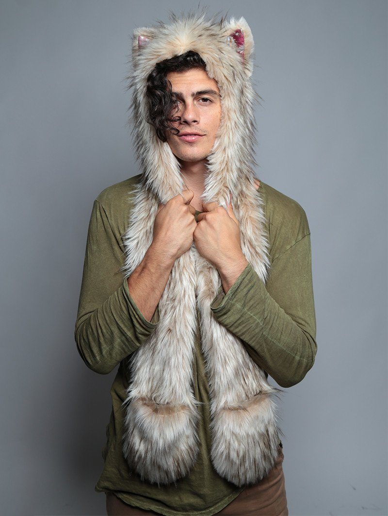 Platinum Fox *Unisex* Collectors SpiritHood on Man